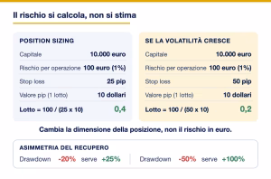 Trading semiautomatico position sizing