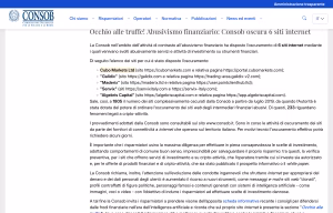 Matteo zanni consob oscuramento cubo