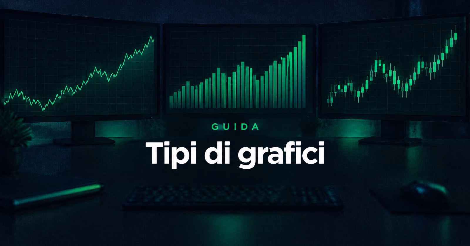 Tipi di grafici nel trading: guida completa ai cinque grafici pi&ugrave; utilizzati